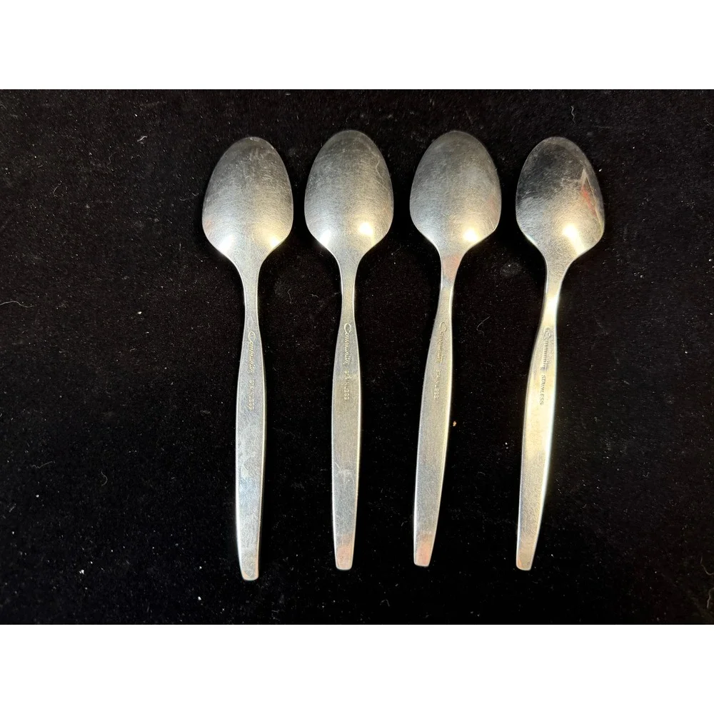 Oneida Community Stainless‎ Teaspoons Set of 4 Silverware Flatware - Frost Fire